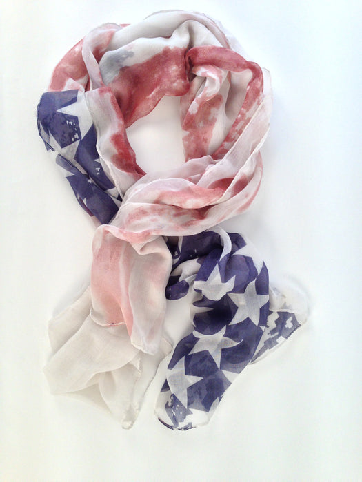 Faded US Flag Scarf