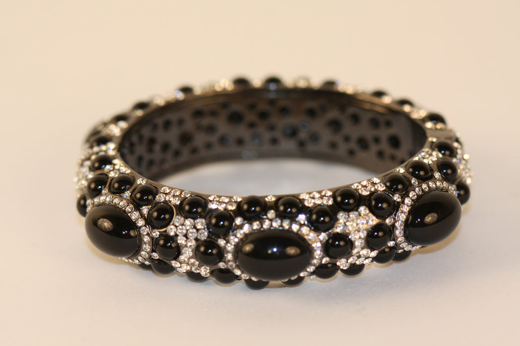 Chunky Crystal Bracelets (Black)