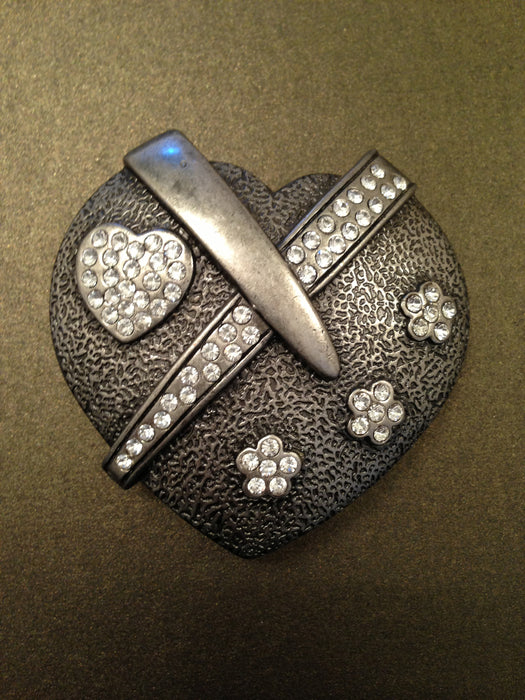 Heart and Flowers Buckle