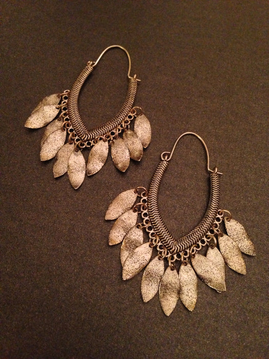 Hammered Leaves Earring