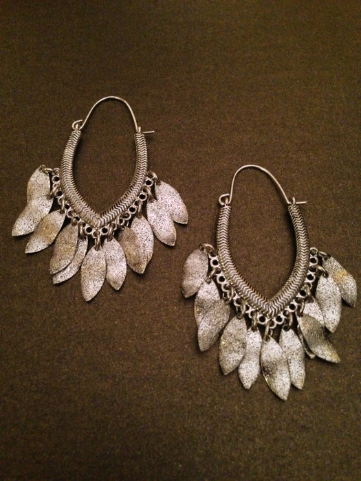 Hammered Leaves Earring