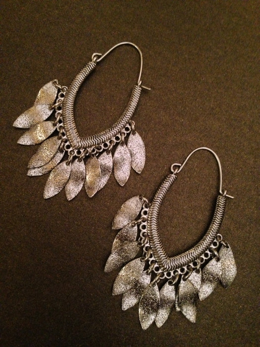 Hammered Leaves Earring