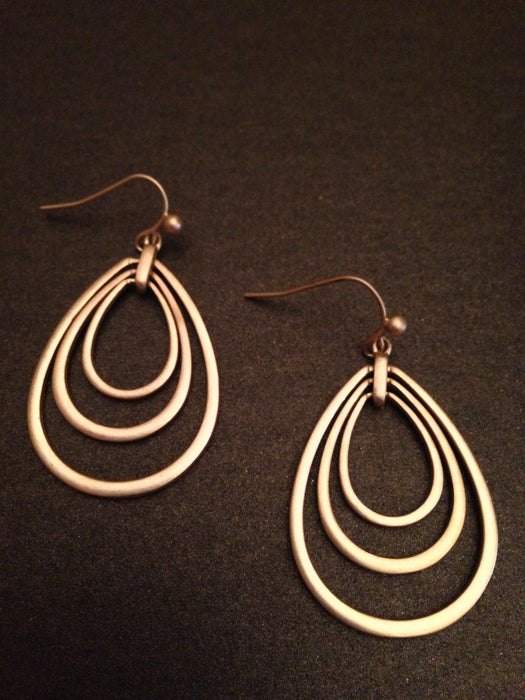Three Teardrop Cutout Earring