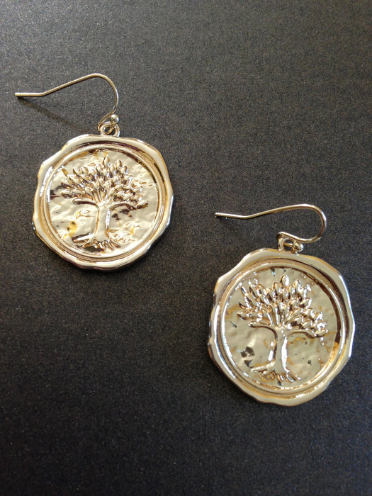 Tree of Life Seal Stamp Earring