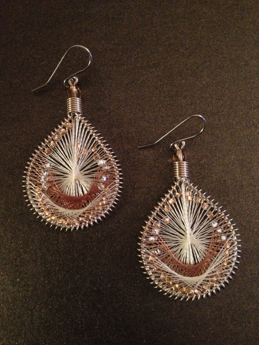 Teardrop Thread Seed Bead Earring