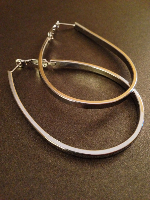 2 1/2" Teardrop Hoop Earring