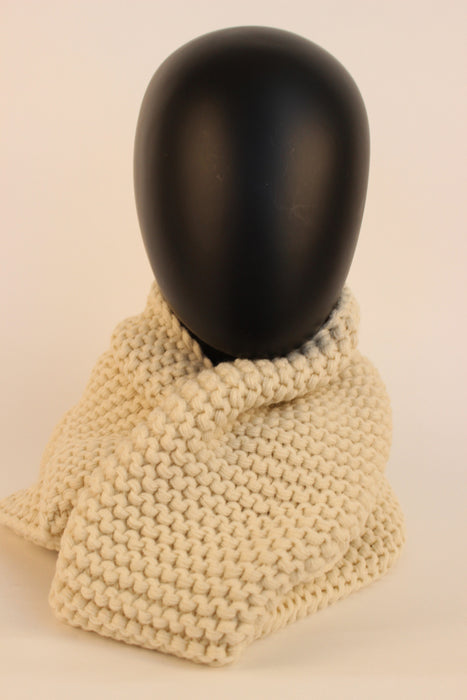 Knit Infinity Scarf Cowl Neck Warmer (Cream)