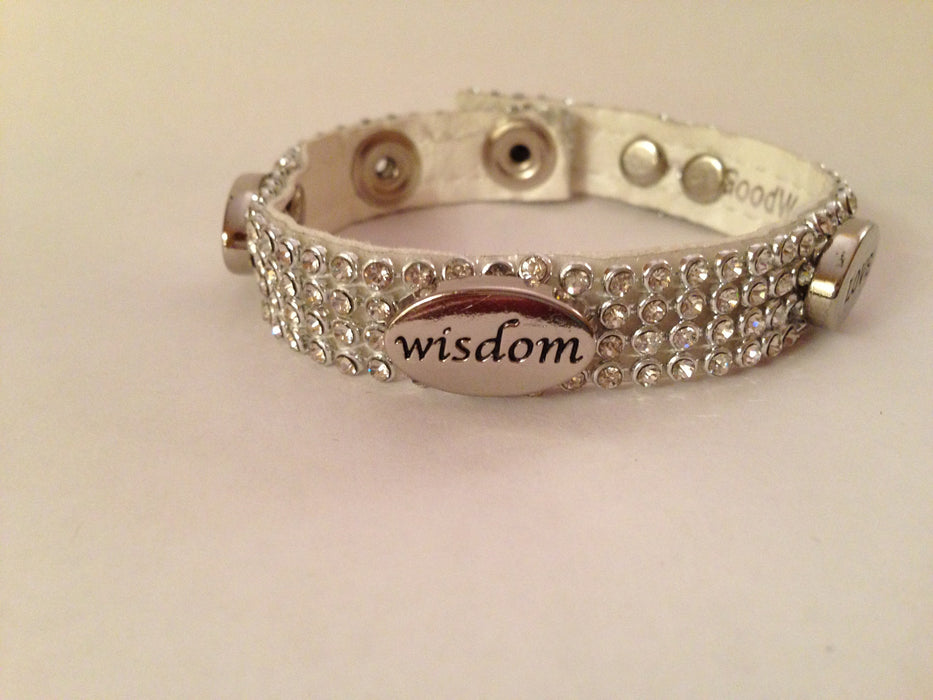 Peace - Hope - Freedom- Forgive Rhinestone Bracelet