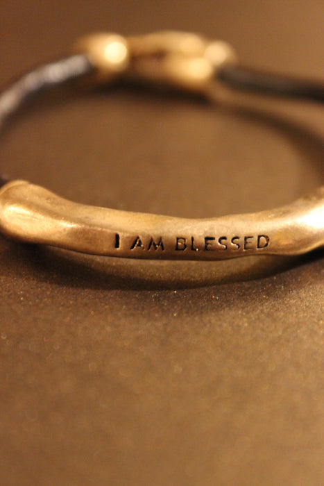 'I AM BLESSED' bar bracelet