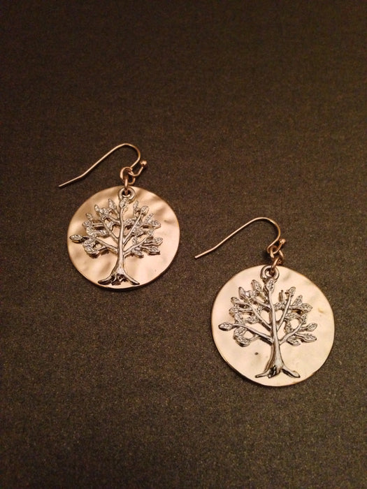 Layered Tree of Life Earring