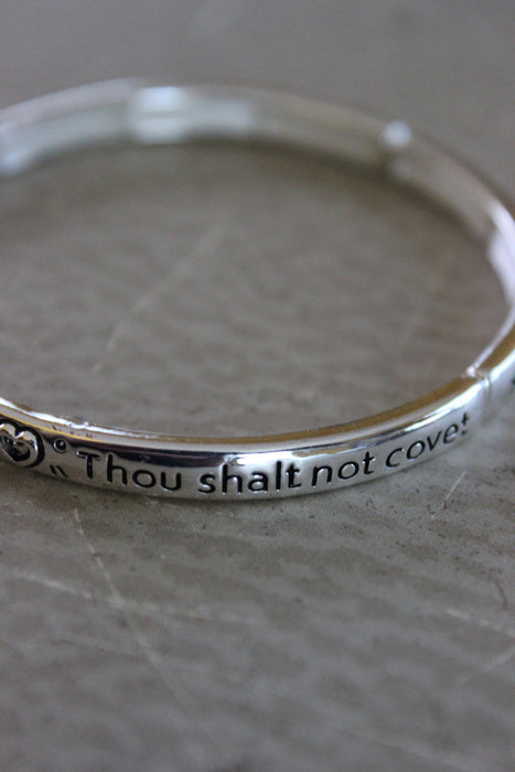 'Thou shalt not covet' Stretch Bracelet