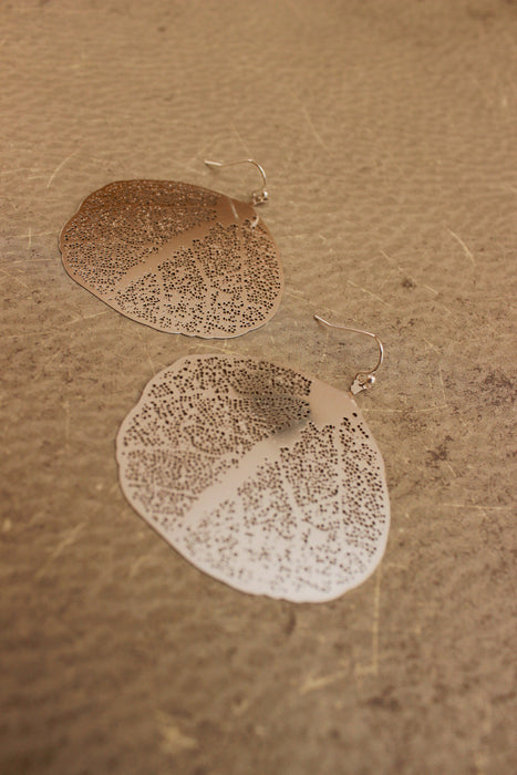 Metal Leaf Earrings