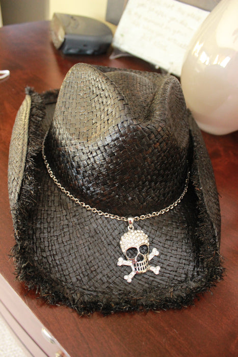 Skull Pendent Cowboy Hat