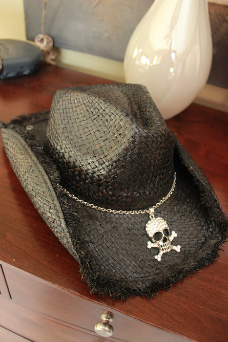 Skull Pendent Cowboy Hat