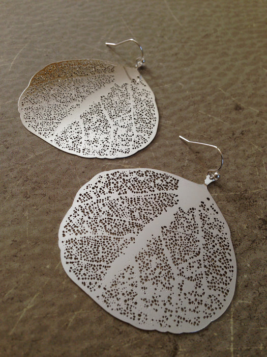 Metal Leaf Earrings