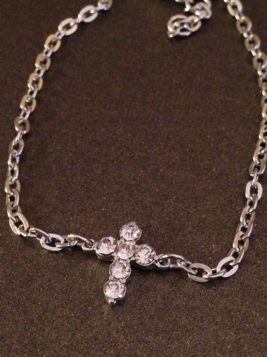 Crystal Small Cross Bracelet