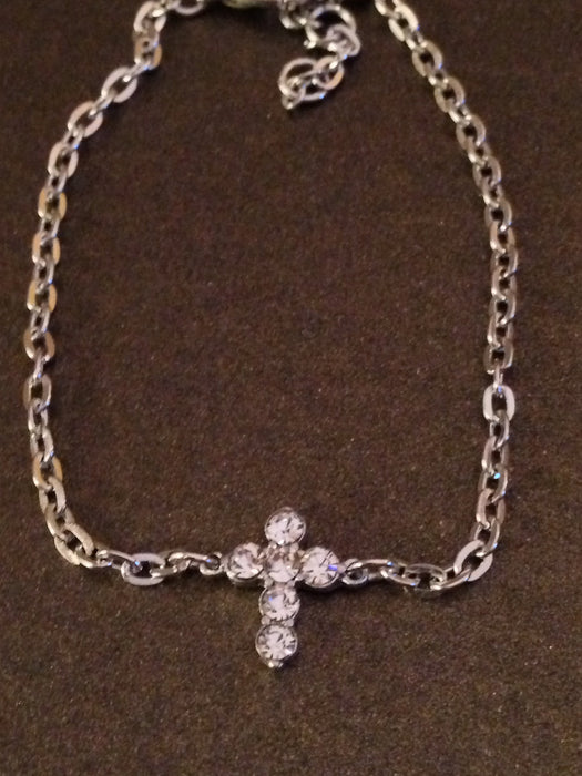 Crystal Small Cross Bracelet