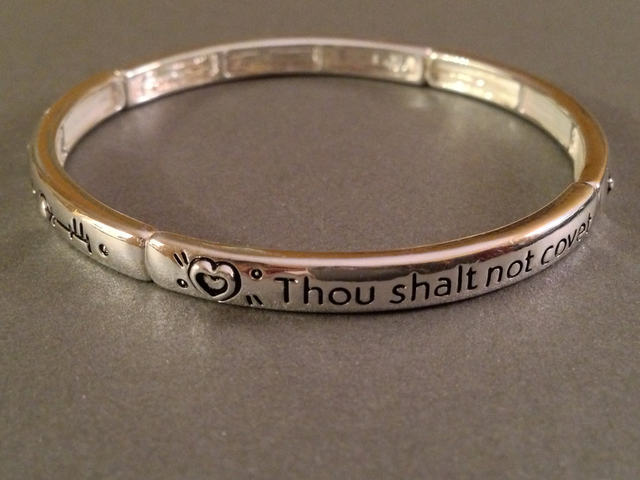 'Thou shalt not covet' Stretch Bracelet