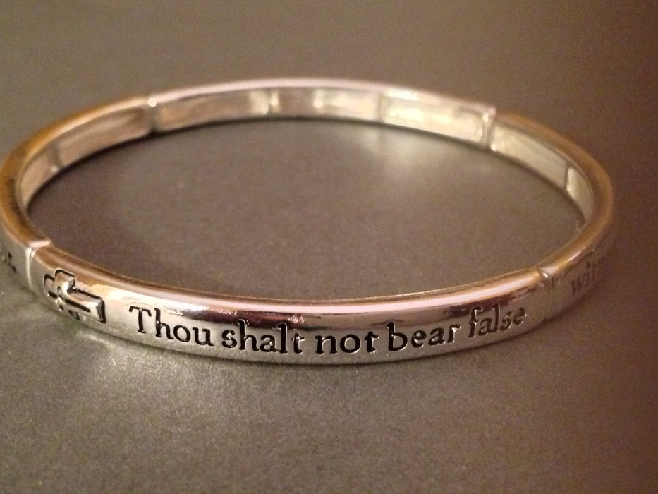 'Thou shalt not bear false witness' Stretch Bracelet