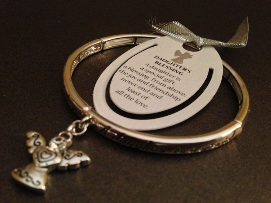 Daughter's Blessing Stretch Bracelet and Bookmark