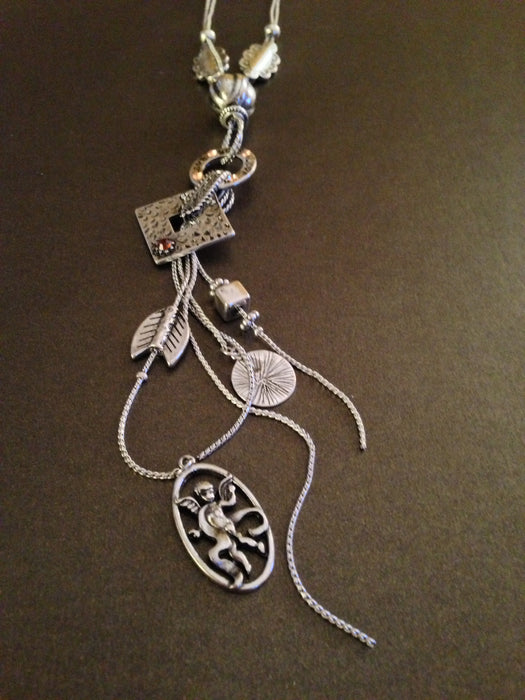 Antique Cupid Charm Necklace