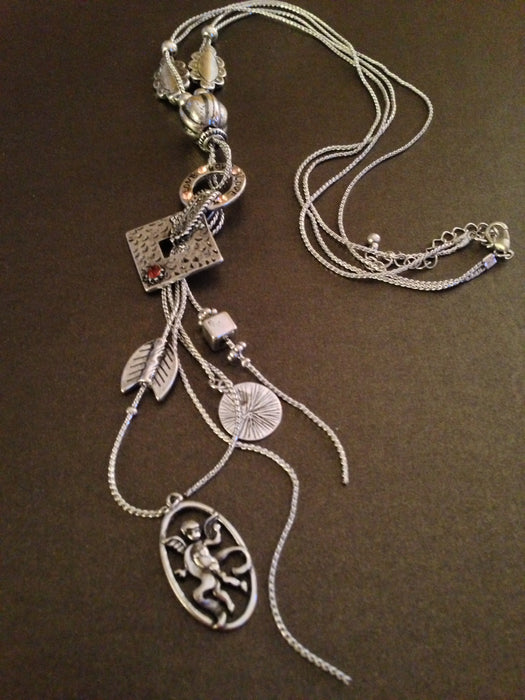 Antique Cupid Charm Necklace
